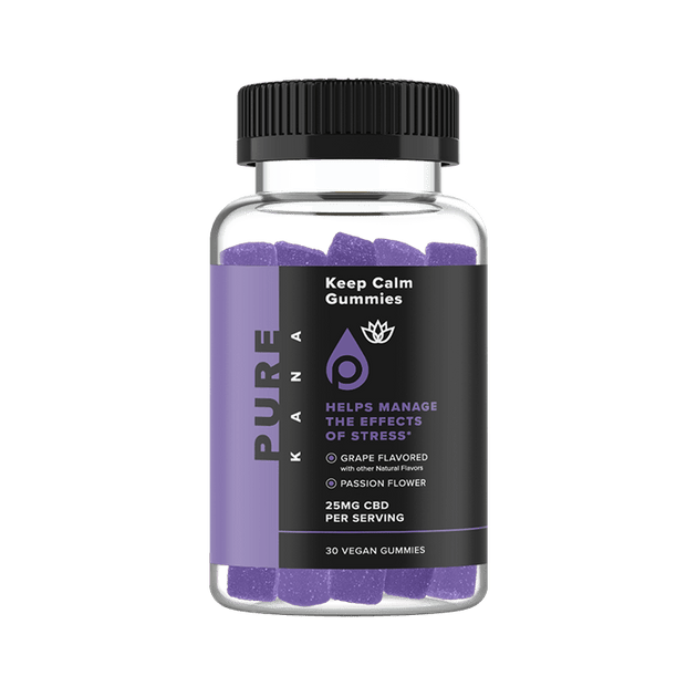 750 mg Calm CBD Gummies | Grape | 30 Gummies | PureKana