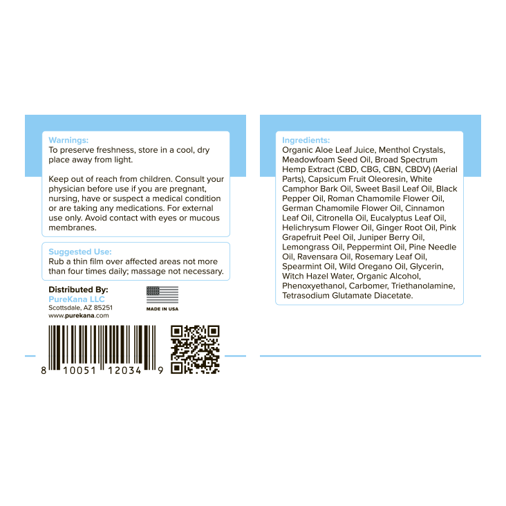 400 mg CBD Muscle Rub Roll-On Gel - Menthol