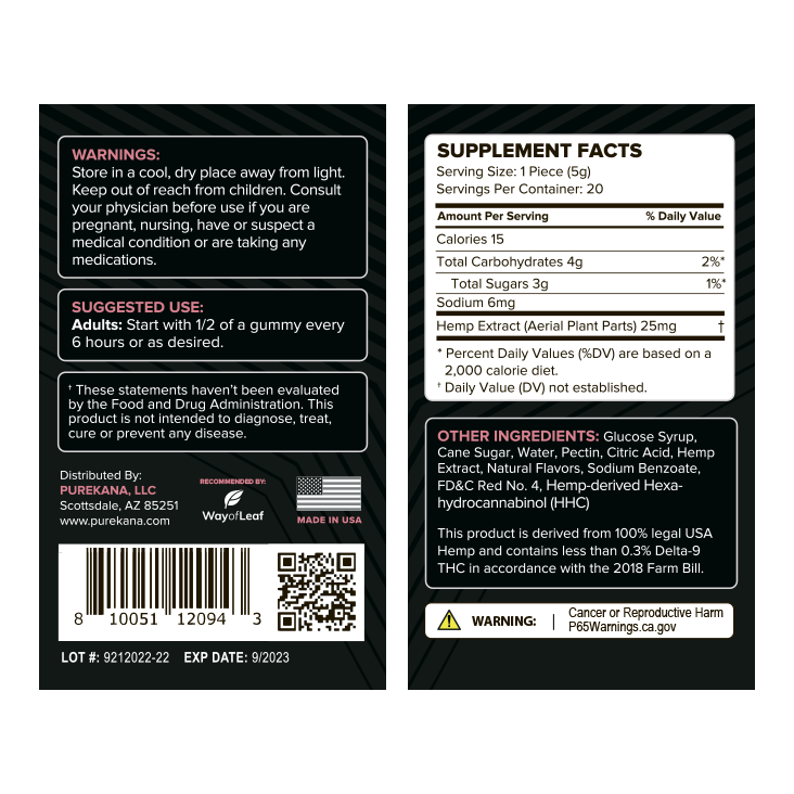 Premium 25mg HHC Gummies