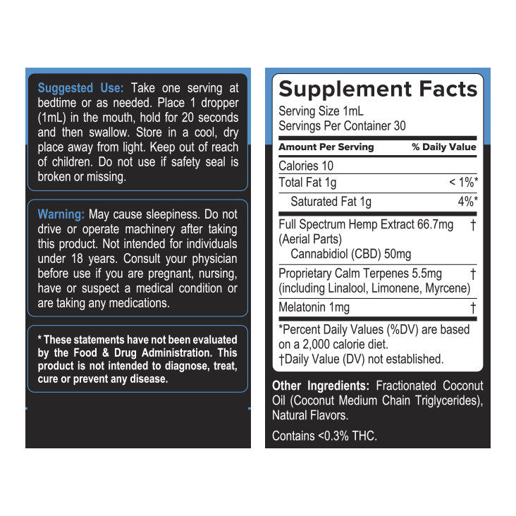 CBD Sleep Aid Tincture + Melatonin