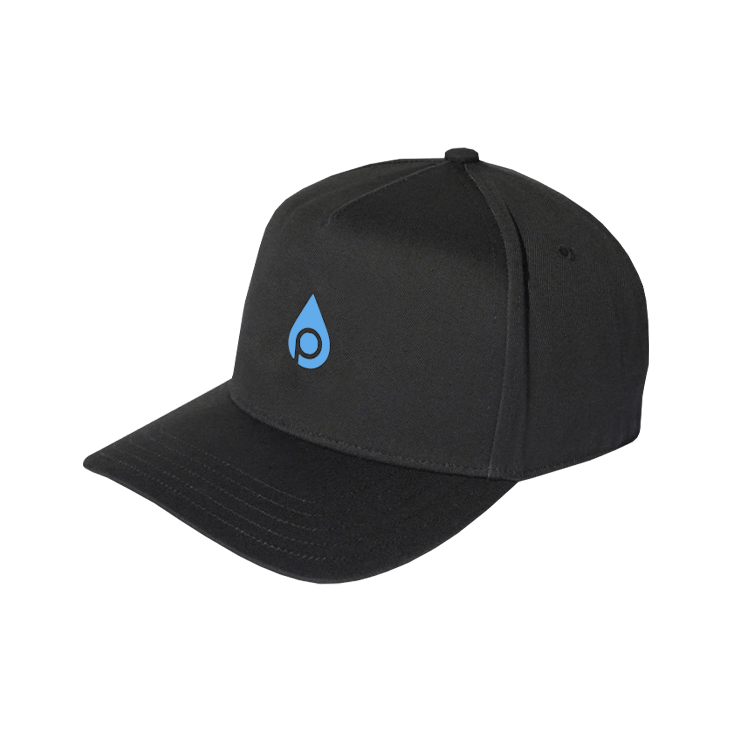 a-frame hat black blue