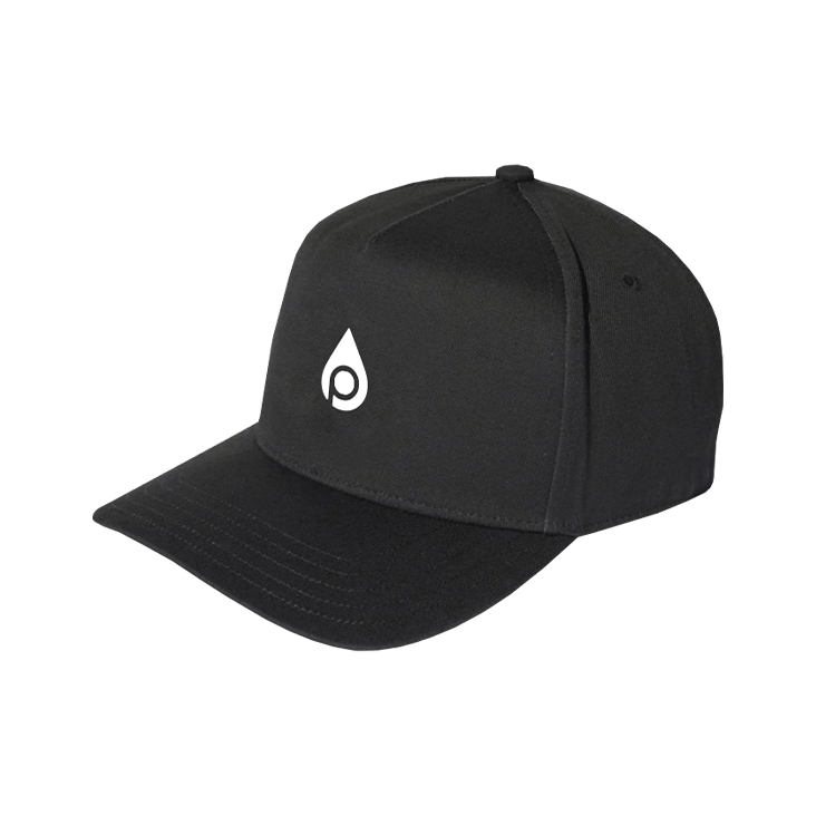 a-frame hat black white