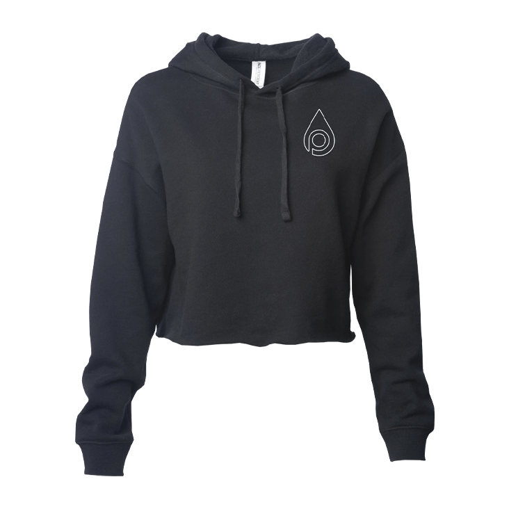 core logo crop hoodie